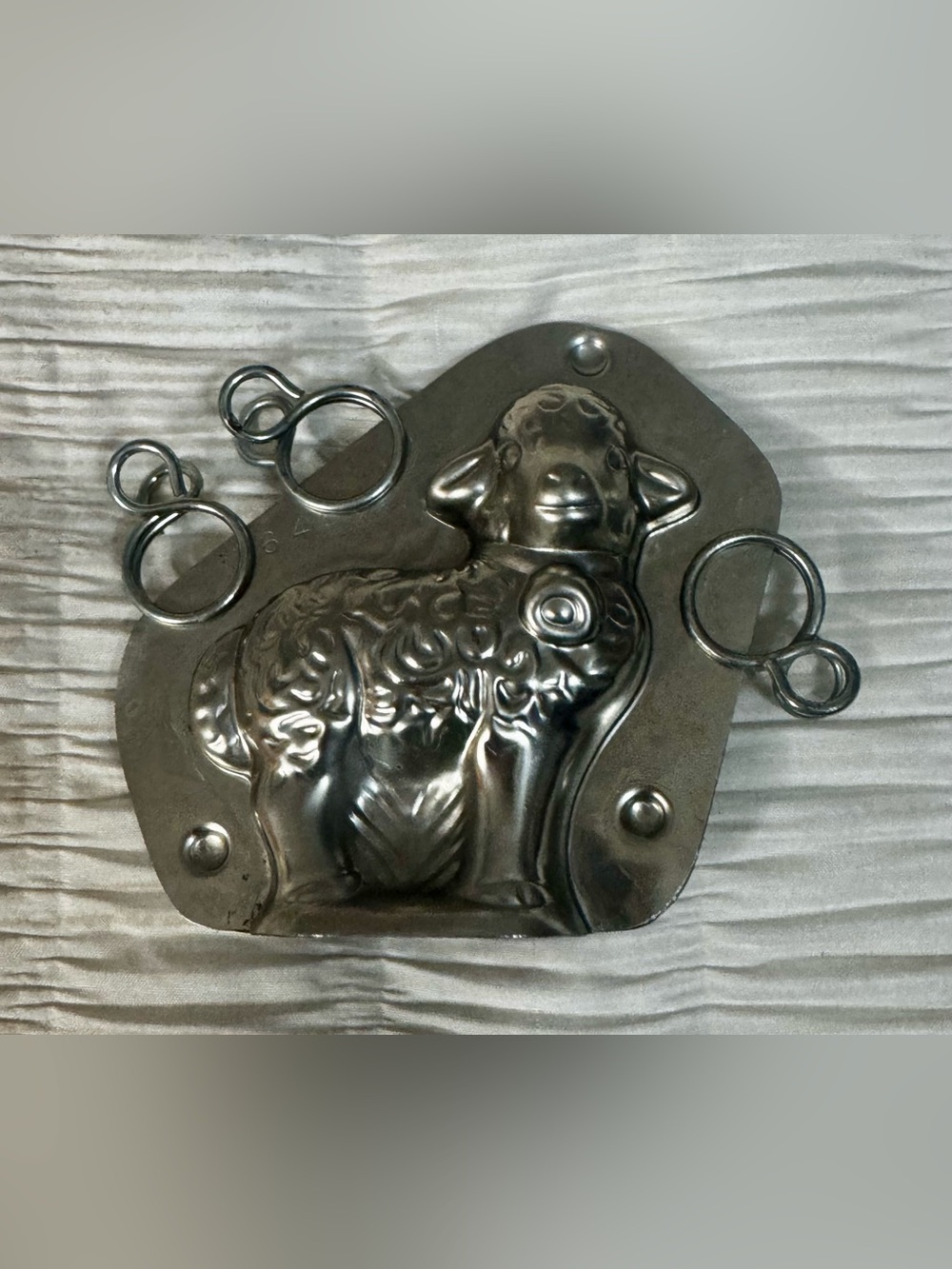 Vintage Metal Lamb, Rooster, Hen, and Rabbit Chocolate Candy Molds